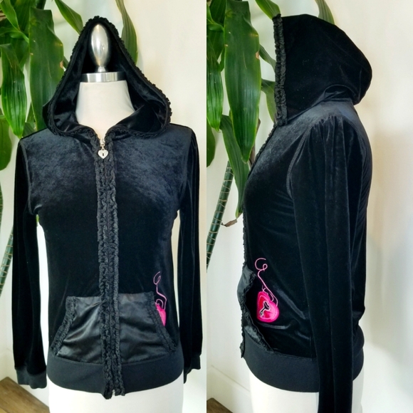 Victoria's Secret Vintage Sexy Little Things Velvet Hoodie Bikini Panty NWT Key - Picture 3 of 16